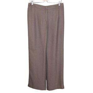 Giorgio Armani Silk Pants Womens Size 46 Tan Textured Slacks Loose Fit Palazzo